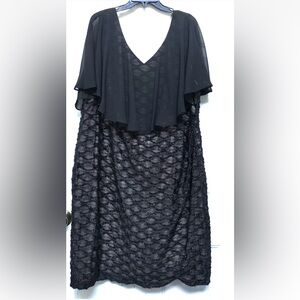 Connected Apparel Women's Dress Evening Black & Nude Knee leg Size Plus 24W  $80